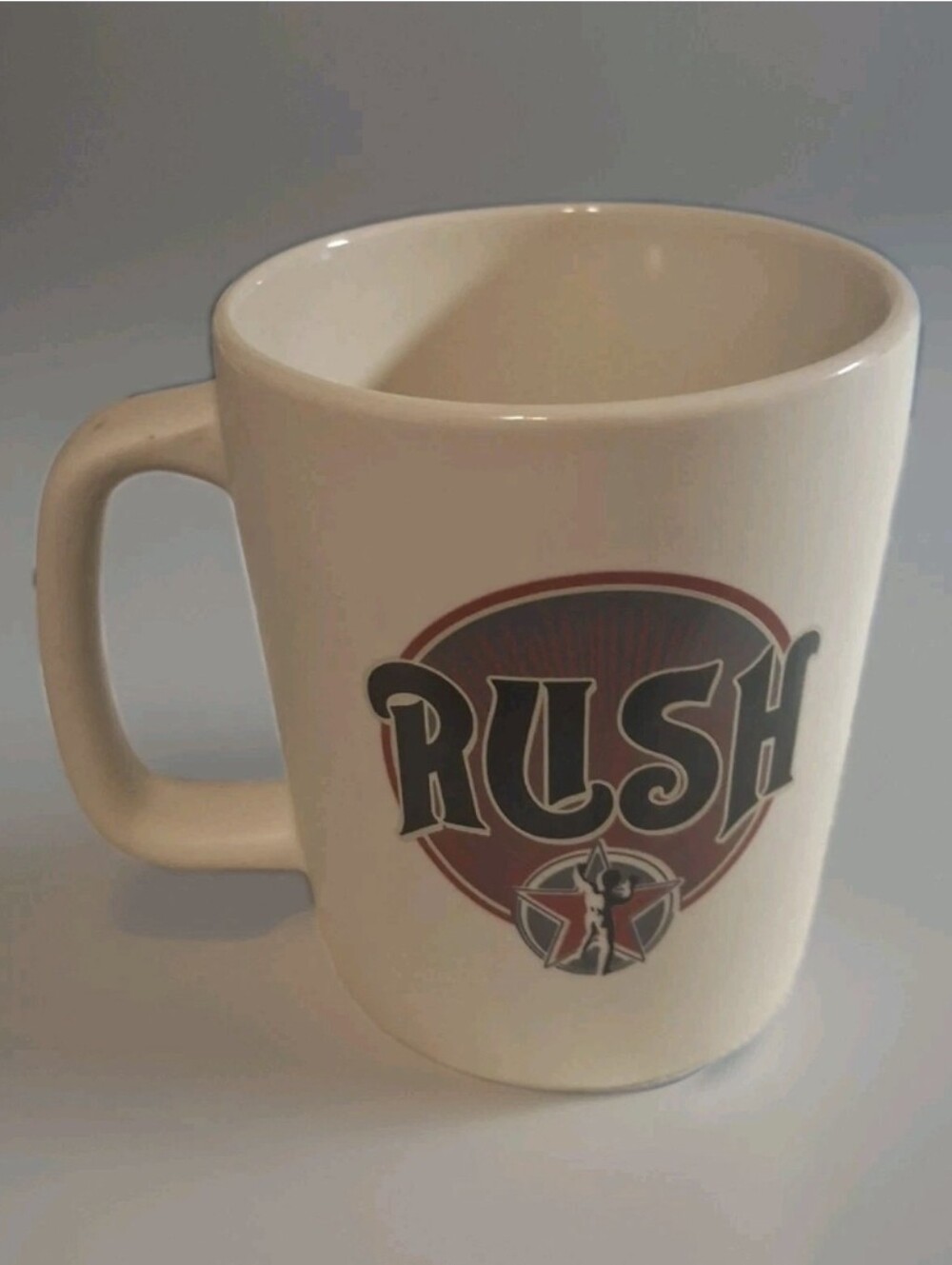 RUSH "Since 1974" Mug Starman Logo, 10 Oz Coffee Cup Geddy Lee Neil Peart Lerxst